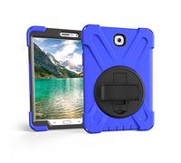 Coque Samsung Galaxy Tab S2 8.0 T710 T713 T715 T719, Étui Robuste Antichoc, Support Rotatif 360 et Dragonne, Protection Housse pour Samsung Galaxy Tab S2 8.0 T710 T713 T715 T719 (Bleu)