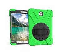 Coque Samsung Galaxy Tab S2 8.0 T710 T713 T715 T719, Étui Robuste Antichoc, Support Rotatif 360 et Dragonne, Protection Housse pour Samsung Galaxy Tab S2 8.0 T710 T713 T715 T719 (Vert)