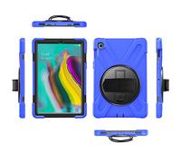 Coque Samsung Galaxy Tab S5e 10.5 T720 T725, Étui Robuste Antichoc, Support Rotatif 360 et Dragonne, Protection Housse pour Samsung Galaxy Tab S5e 10.5 T720 T725 (Bleu)