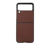 COQUE Samsung Galaxy Z Flip 3 étui/Motif en Cuir véritable/mouton/360˚Protection complète,étui pour téléphone Portable Pliable Samsung Galaxy Z Flip 3-Marron