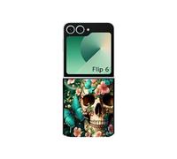 Coque Samsung Galaxy Z Flip 6 - Motif Tête de Mort Skull Printemps Multicolore