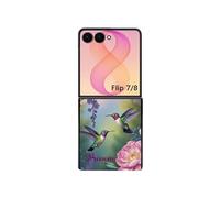 Coque Samsung Galaxy Z Flip 7 et 8 motif colibri couple personnalisée Multicolore