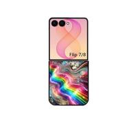 Coque Samsung Galaxy Z Flip 7 et 8 - Motif marbre arc-en-ciel