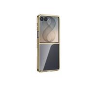 Coque Samsung Galaxy Z Flip 8 Articulée Contour Chromé Dorée
