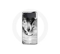Coque Samsung Galaxy Z Flip3 Le loup et la louve Animal noir et blonc