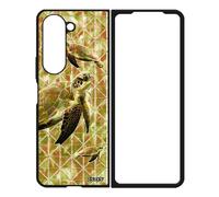 Coque Samsung Galaxy Z Fold 5 Silicone Tortue Marine Alu Graphique De Protection Portable Reptile Animal Geante Geometrie Sam. Ocean