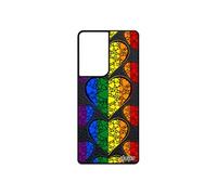 Coque Samsung S21 Ultra silicone drapeau gay pride housse noir rainbow gaypride coeur LGBT marche des fiertés original I love galaxy