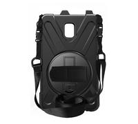Coque pour Samsung Galaxy Tab Active 3 & Active 5 Poignée Rotative Béquille Bandoulière Noir