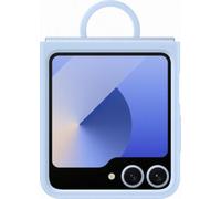 Samsung Galaxy Z Flip6 Coque Silicone avec Anneau Bleu