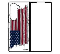 Coque Samsung Z Fold 6 Silicone Drapeau Etats Unis Usa Americain Metal De Protection Portable Basket Smartphone Nfl Cover Nba Galaxy