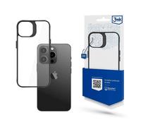 Coque Satin Armor+ 3MK pour iPhone 15 Pro Transparent/Noir