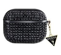 Coque Scintillant pour AirPods 3 avec Charm au logo 4G Triangle Guess Noir G