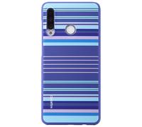 - Coque de protection pour téléphone portable - polyuréthanne thermoplastique (TPU) - lignes bleues - pour Huawei P30 lite