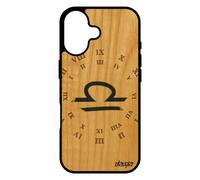 Coque Signe Balance Pour Iphone 17 En Bois Silicone Bleu 4g Horoscope Original Portable Univers Astrologique Astronomie Homme
