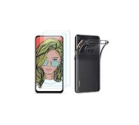 NOVAGO Compatible avec Huawei P Smart Z/Honor 9X/Honor 9X Pro -Pack de 2 Film Protection écran Verre trempé +1 Coque Souple Transparente et Résistante Anti Choc (Transparent)