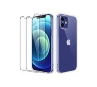 Coque Silicone + 2 Vitres Protection Ecran Pour Apple iPhone 12