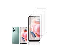 Coque silicone + 3 films verre trempé - VCOMP - Xiaomi Redmi Note 12 4G 6.67" - UltraSlim 0.3 mm - Transparent - Verre trempé 9H
