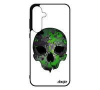 Coque Silicone A55 5g Tete De Mort Squelette Tattoo Etui Biker Masque Street Art Noir Techno Vert Urbain Homme Metal Samsung Galaxy