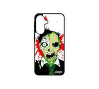 Coque silicone A56 5G mort vivant sang horreur zombie halloween squelette mobile eclaboussure tache fin du monde Vert pour Samsung galaxy