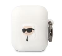 Coque Silicone AirPods 1/2 Karl Head 3D Luxe Antichoc Noir