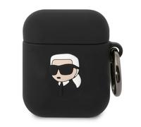 Karl Lagerfeld Silicone NFT Karl Head 3D Coque AirPods 1/2 gen, Noir