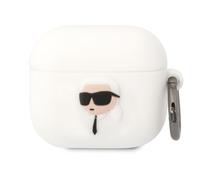 Coque Silicone AirPods 3 Karl Head 3D Luxe Antichoc Karl Lagerfeld Blanc G