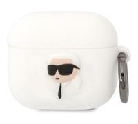 Coque Silicone AirPods 3 Karl Head 3D Luxe Antichoc Karl Lagerfeld Blanc G