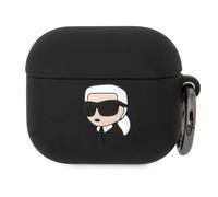 Karl Lagerfeld Coque Silicone AirPods 3 Karl Head 3D Luxe Antichoc Noir