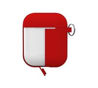 Coque Silicone AirPods + cap/accroche Rouge
