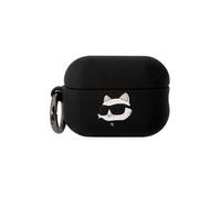 Karl Lagerfeld Coque silicone AirPods Pro 2 Choupette Head 3D Antichoc Noir