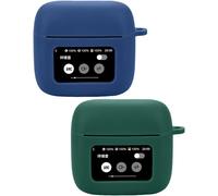 Coque Silicone Anti¿Choc Compatible Jbl Tour Pro 3 ¿ Fine Et Étanche À La Poussière, Accès Port De Charge Et Compatible Recharge Sans Fil ¿ Lot De 2 (Bleu/Vert)