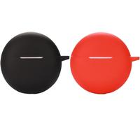 Coque Silicone Antichoc 360° Pour Oppo Enco Buds2 - Compatible Recharge Sans Fil, Protection Pare-Chocs, Design Coloré, Installation Facile (Noir/Rouge)