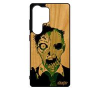 Coque Silicone Antichoc Pour Galaxy S25 Ultra Bois Zombie Mort Vivant Homme Noir Epouvante Halloween Vert 4g Gore Made In France Pour Samsung