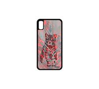 Coque silicone Apple iPhone XR chat unique 256 Go plume tigré cadeau chaton etui
