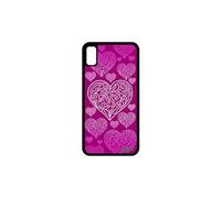 Coque silicone Apple iPhone XR cour noir amitie rose symbole amour 256 Go love a