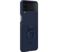Coque Silicone avec Anneau Bleu Marine Pour Galaxy Z Flip4