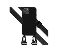 Selencia Coque silicone avec cordon amovible pour Apple iPhone 12 (Pro) - Noir