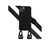 Selencia Coque silicone avec cordon amovible pour Apple iPhone 13 - Noir