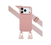 Coque silicone avec cordon amovible pour iPhone 17 Pro - Sand Pink