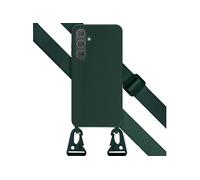 Coque silicone avec cordon amovible pour Samsung Galaxy A35 - Vert foncé
