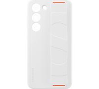 Coque Silicone avec lanière S23 Blanc