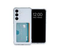 Coque silicone avec porte-cartes pour Samsung Galaxy S26 FE - Transparent