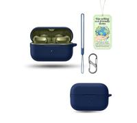 Coque Silicone Bleu pour Bose Ultra Open Earbuds(2nd Gen), Étui Protection | Inclus Cordon & Mousqueton en 8 | Housse de Protection Souple Anti-Choc et Anti-Poussière pour Écouteurs Sans Fil