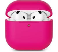 Coque Silicone Compatible Airpods 4 (2024) ¿ Housse Protectrice Anti-Rayures, Protection Intégrale, Led Frontale Visible, Rose