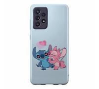 Coque Silicone Compatible Samsung Galaxy A53 5G Stitch angel love heart pink