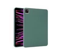 Accezz Coque Liquid Silicone avec porte-stylet pour Apple iPad Pro 11 (2022 / 2021 / 2020 / 2018) - Vert foncé