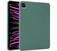 Accezz Coque Liquid Silicone avec porte-stylet pour Apple iPad Pro 11 (2022 / 2021 / 2020 / 2018) - Vert foncé