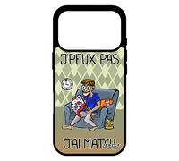 Coque Silicone De Protection Pour Iphone 17 Pro J'peux Pas J'ai Match Handball Drole Texte Humour Foot Coupe D'europe Design