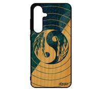 Coque Silicone De Protection Pour Samsung S24 Fe Bois Yin Et Yang Ying Gar¿On Art Bleu Caoutchouc Cercle 4g Etui Dessin Equilibre Pour Galaxy