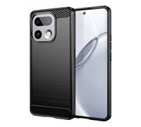 Coque pour Realme 16 Pro Plus Effet Carbone Protection Souple Antichoc Noir